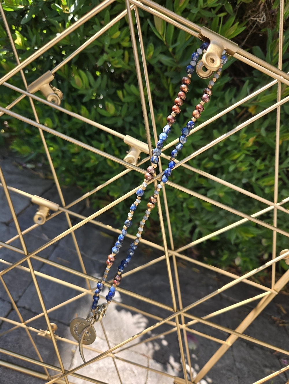Lapis Lazuli, Brass, Pearls And Labradorite
